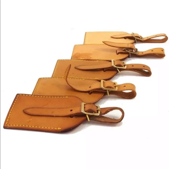 Louis Vuitton Leather Luggage Bag Tags: set of 9 - Picture 3 of 7